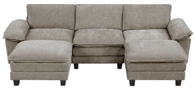 Homelegance® Dublin 5-Piece Dark Pewter Modular Sectional with Ottoman-2