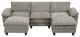 Homelegance® Dublin 5-Piece Dark Pewter Modular Sectional with Ottoman-2