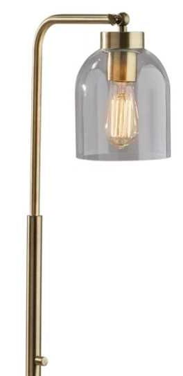 Adesso® Bristol Antique Brass/Brown Floor Lamp-1