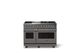 Viking® 5 Series 48" Damascus Gray Pro Style Dual Fuel (NG) Range with Polished Chrome Trim-0