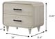 Crown Mark Nyomi White Nightstand-2