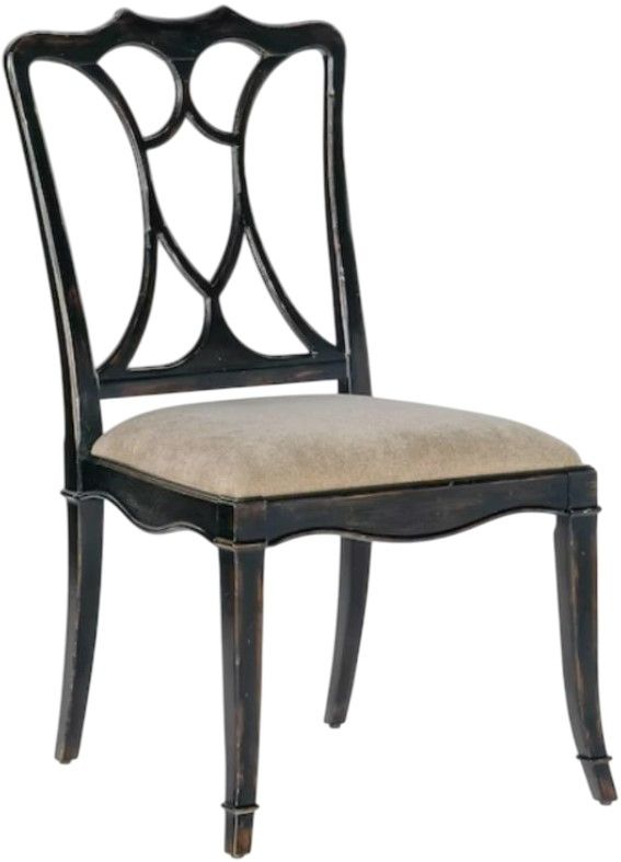 Hooker® Furniture Charleston Black Cherry/Sand Dining Side Chair-0