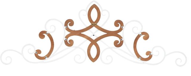 Deco Marche White Scroll Wall Decor-2