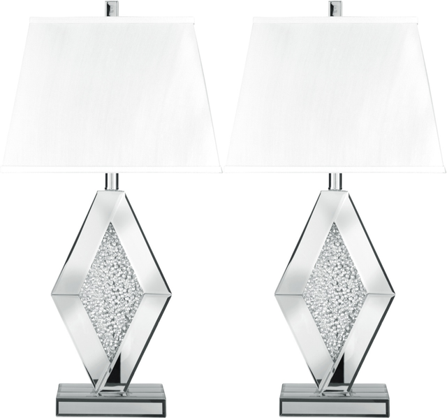 Signature Design by Ashley® Prunella 2-Piece Silver Table Lamp Set-0