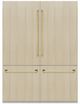 ZLINE Autograph Edition 60" 32.2 Cu. Ft. Panel Ready Built-In French Door Refrigerator with Graphite Gray Interior and Polished Gold Accents-0