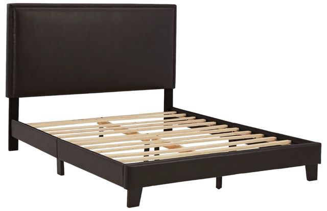 Signature Design by Ashley® Mesling Dark Brown Queen Upholstered Bed-0