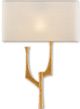 Currey & Company Bodnant Antique Gold Leaf/Off-White Right Wall Sconce-2