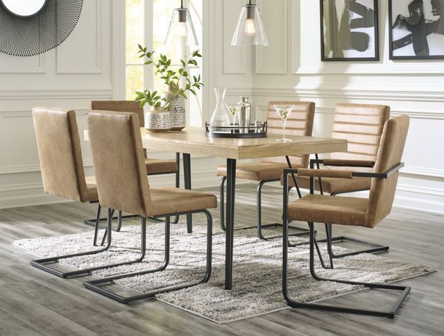 Signature Design by Ashley® Strumford 5-Piece Light Brown/Black Dining Set-3