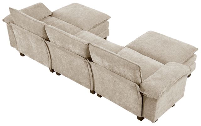 Homelegance® Dublin 5-Piece Taupe Modular Sectional with Ottoman-4