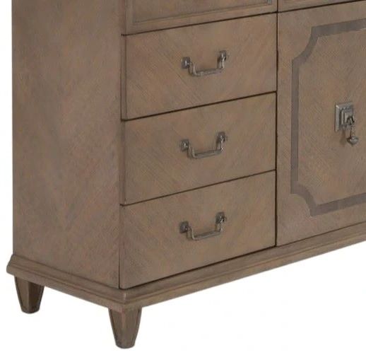Michael Amini® Tangier Coast Desert Sand Dresser and Mirror-2