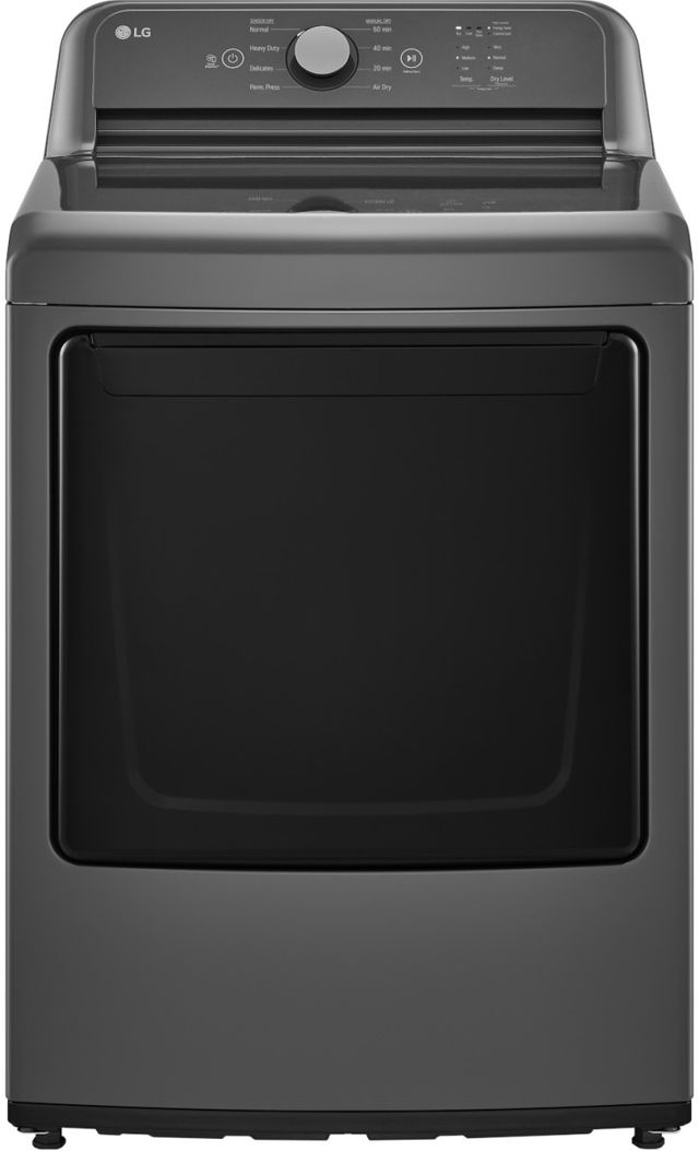 LG Monochrome Gray Top Load Washer & Gas Dryer Laundry Pair-2