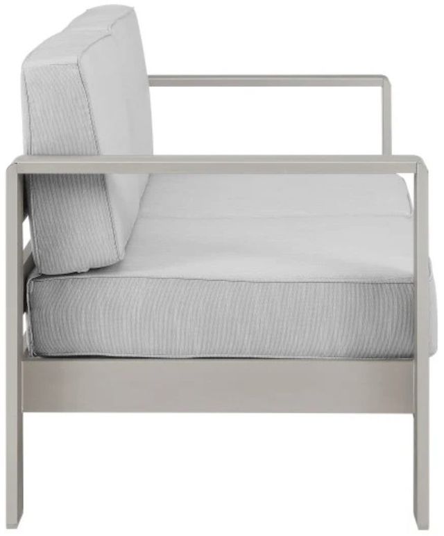 Linon Key Gray Aluminum/Fabric Outdoor Loveseat-3