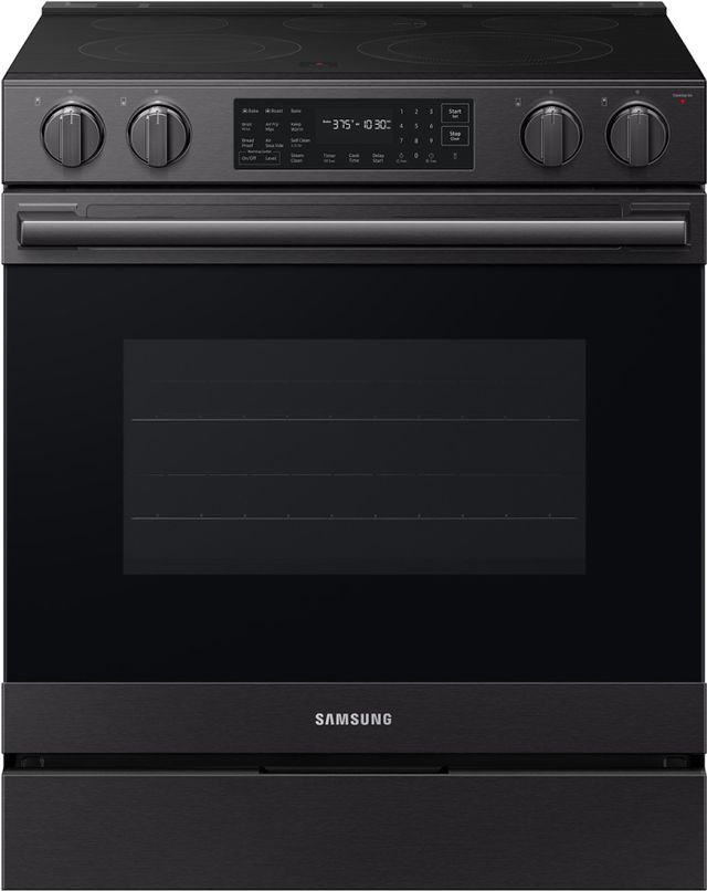 Samsung Bespoke 30" Matte Black Steel Smart Slide-In Electric Range with True Convection-0