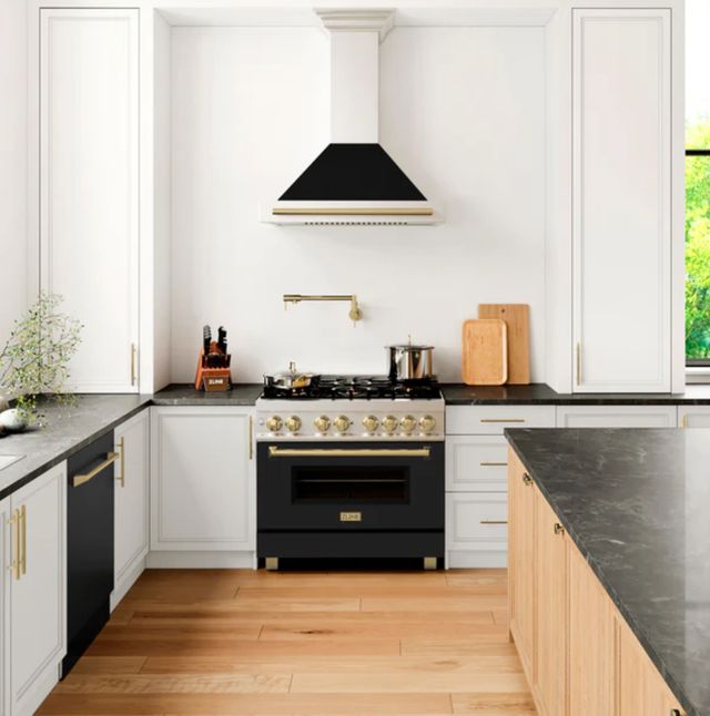 ZLINE Autograph Edition 36" Black Matte Wall Mounted Range Hood-1