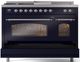 Ilve® Nostalgie II Series 48" Midnight Blue Pro Style Dual Fuel Range-4