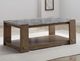 Steve Silver Co. Libby Gray Coffee Table with Dusty Caramel Base-1