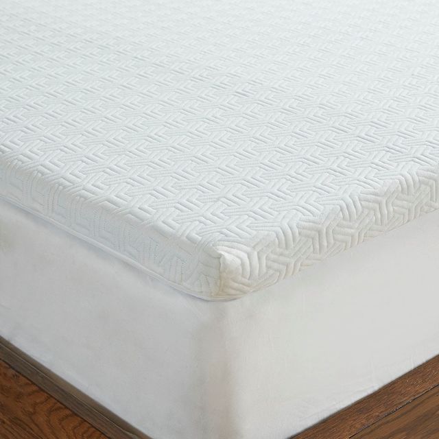 Olliix by Sleep Philosophy White Twin XL 2" Gel Memory Foam with 3M Cover Mattress Topper-3