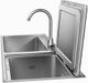 FOTILE 39" Stainless Steel Built In Sink Dishwasher Combination-3