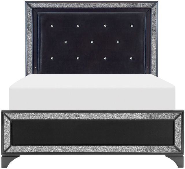 Mazin Furniture Salon Pearl Black King Panel Bed-1