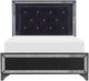 Mazin Furniture Salon Pearl Black King Panel Bed-1