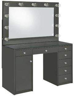 Coaster® Acena 2-Piece Gray High Gloss Vanity Set