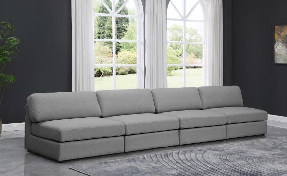 Meridian Furniture Beckham Grey Modular 152" Sofa-2