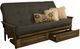 Kodiak Furniture Tucson Linen Charcoal/Rustic Walnut Queen Storage Futon with Mattress-0