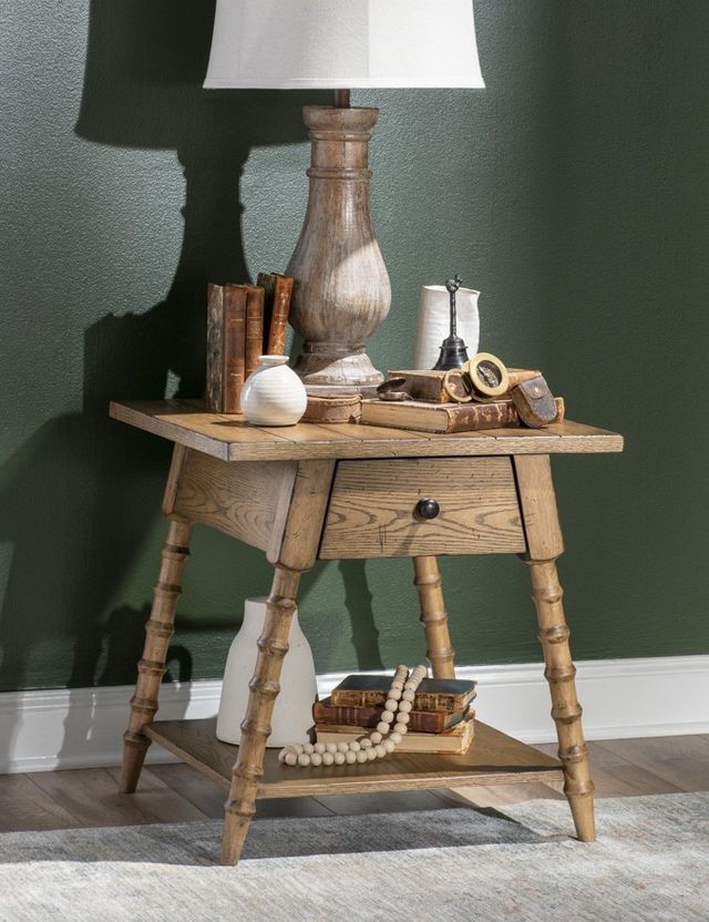 Legacy Classic Vintage Market Barnwood Oak 1-Drawer End Table-2