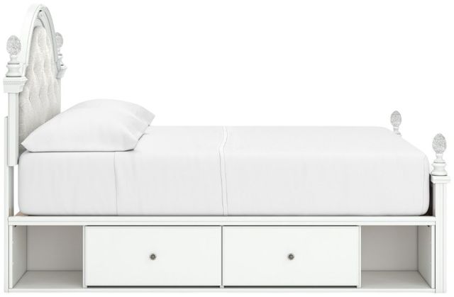Signature Design by Ashley® Kozlani White Youth Full Upholstered Storage Panel Bed-3