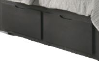 Night & Day Furniture™ Spices Bedroom Stonewash Queen Drawer Pedestal Bed-1