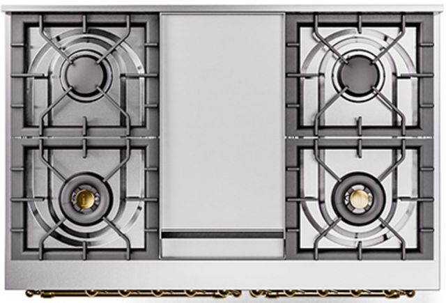 Ilve® Nostalgie II Series 40" Graphite Matte Pro Style Dual Fuel Range-2