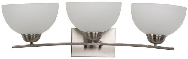 YHD Alta Peak Acid Washed/Satin Steel 3-Light Vanity Lighting-3