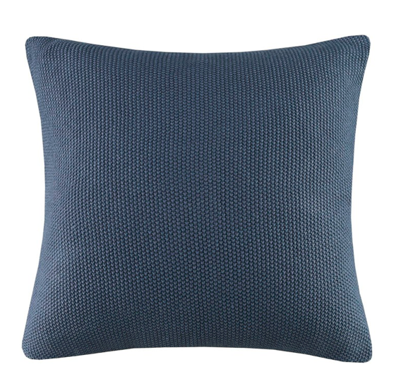 Olliix by INK+IVY Bree Knit Indigo 20" x 20" Square Pillow Cover-0