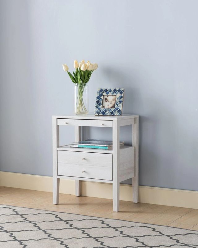 Brassex Inc. White Oak Accent Table-1