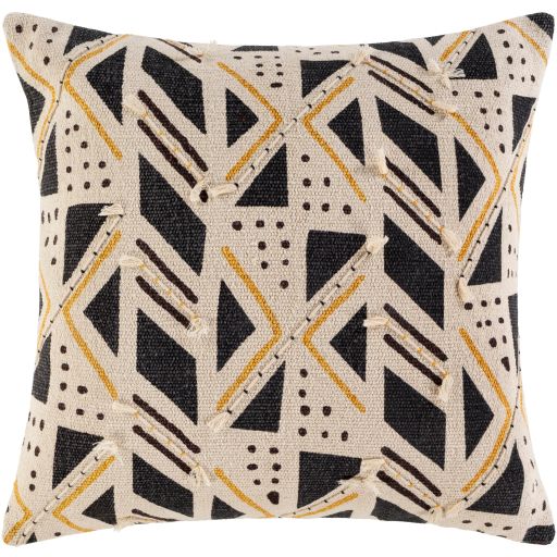 Surya Binga Beige 20"x20" Toss Pillow with Down Insert-0