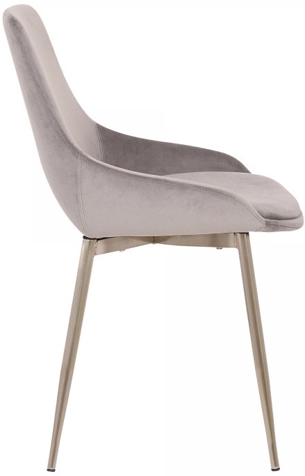 Armen Living Heidi Velvet Dining Accent Chair - Thumbnail 2