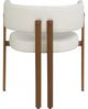 Meridian Furniture Gideon Cream/Walnut Vegan Leather Dining Chair-3