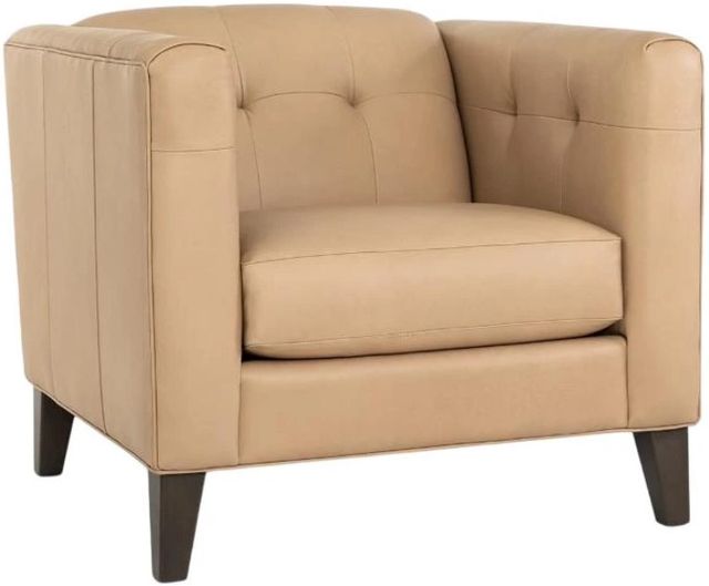 Smith Brothers Customizable 284 Leather Stationary Chair-0