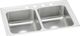 Elkay Lustertone® Classic Lustrous Satin 33" x 21-1/4" x 7-7/8" 4-Hole Equal Double Bowl Drop-In Sink-0