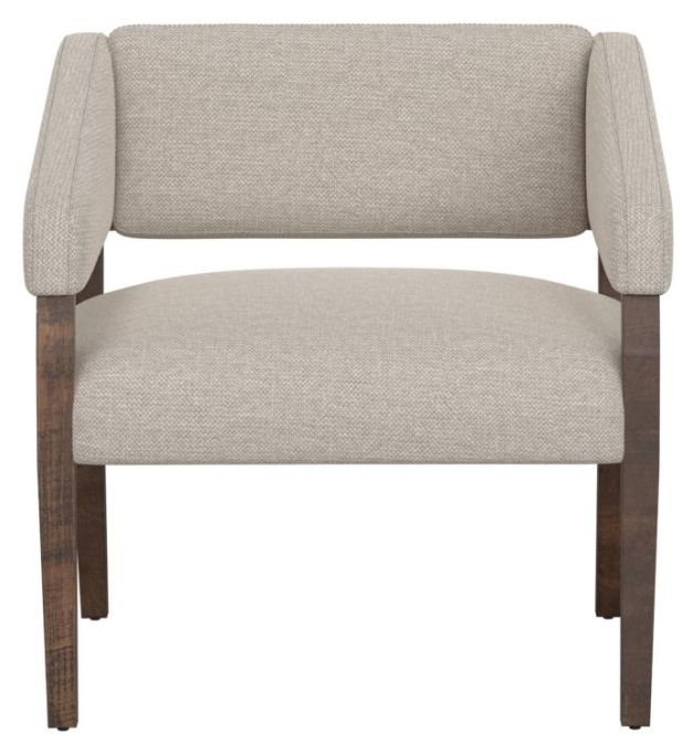 International Furniture Direct Murcia Beige/Lacquer Brown 32" Accent Chair-1