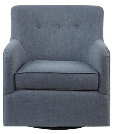 Olliix by Madison Park Adele Blue Swivel Chair-1