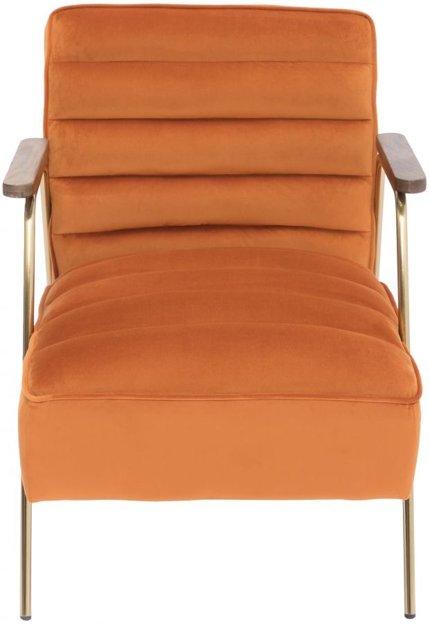 Meridian Furniture Woodford Orange Velvet Accent Chair-1