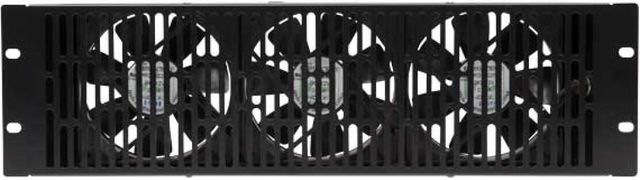 Sanus® Ecosystem™ Component Series Black 3U High Volume Rack Fan-0