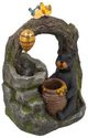A & B Home Gray/Green 2-Tier Outdoor Decorative Water Fountain-0