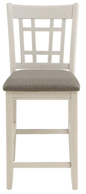 Homelegance® Junipero Antique White/Brown Counter Height Chair-2