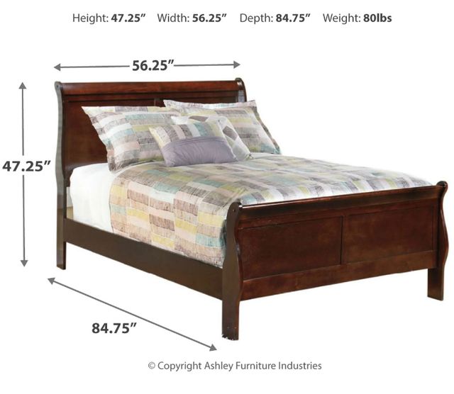 Signature Design by Ashley® Alisdair Reddish Brown Full Sleigh Bed-1
