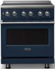 Viking® 5 Series 30" Slate Blue Pro Style Electric Range with Polished Chrome Trim-0