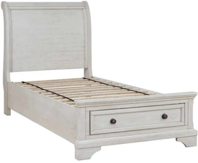 Signature Design by Ashley® Robbinsdale Antique White Youth Twin Sleigh Storage Bed-3