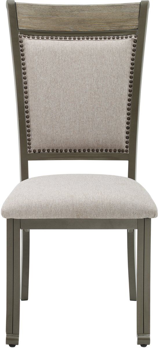 Powell® Franklin 2-Piece Gray/Pewter Dining Side Chair Set-3