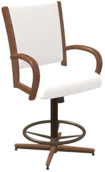 Chromcraft Customizable Camryn Swivel Counter Height Dining Stool-4